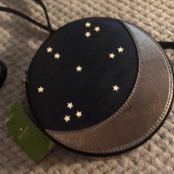 kate spade Handbags - kate spade Black and Metallic Silver Crescent Star Crossbody Bag